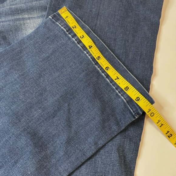 7 For All Mankind Dojo Flare Trouser AUM Denim Jeans 25 x 34 NWT #414452 #1675 - Picture 4 of 6